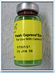 Picture: A vial of canine semen extender.